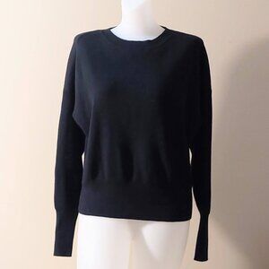 J. Crew “Reimagined" Dark Navy Blue Crewneck Sweater Merino-Wool Blend Size: S